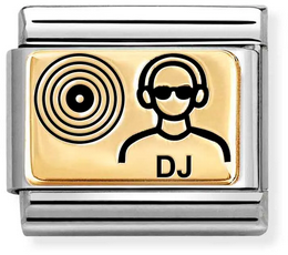 Nomination Classic Gold DJ (Disk Jockey) Charm