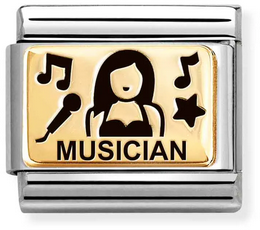 Nomination Classic Gold Musician Charm