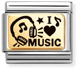 Nomination Classic Gold I Love Music Charm
