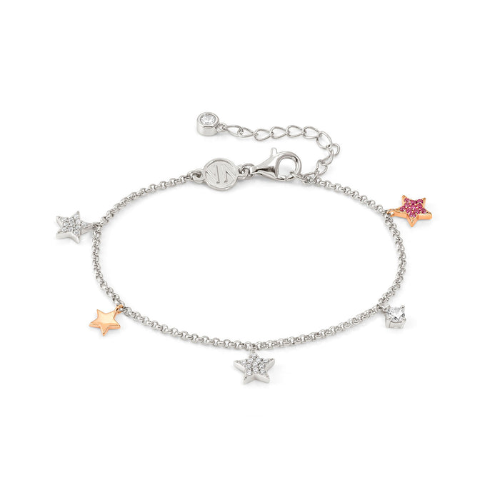 Nomination Lucentissima Star And Coloured Mixed Pendant Cubic Zirconia Bracelet