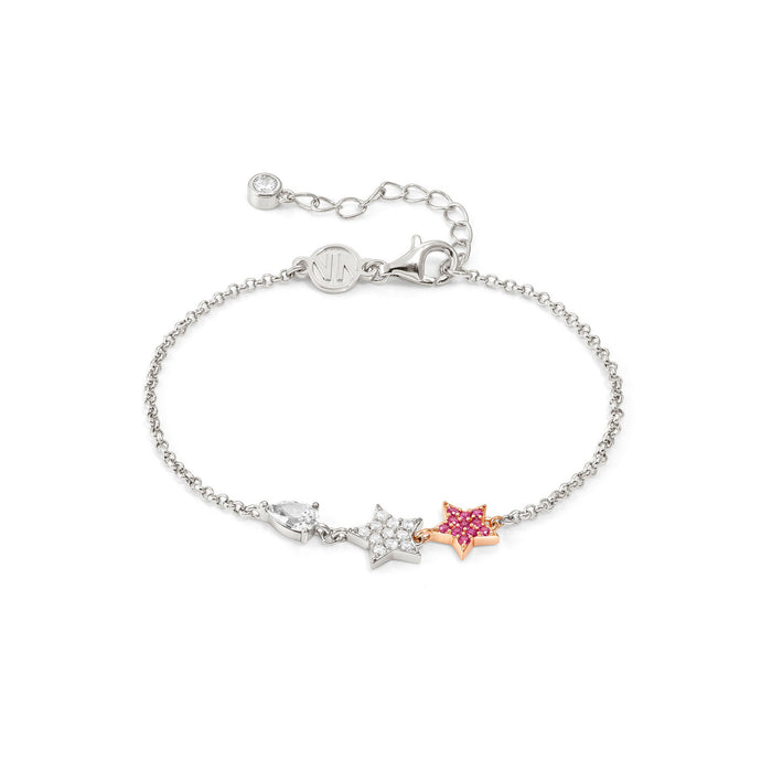 Nomination Lucentissima Coloured Star And Pear Shape Pendant Cubic Zirconia Bracelet