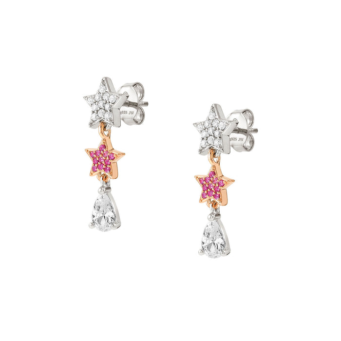 Nomination Lucentissima Coloured Cubic Zirconia Star Drop Earrings