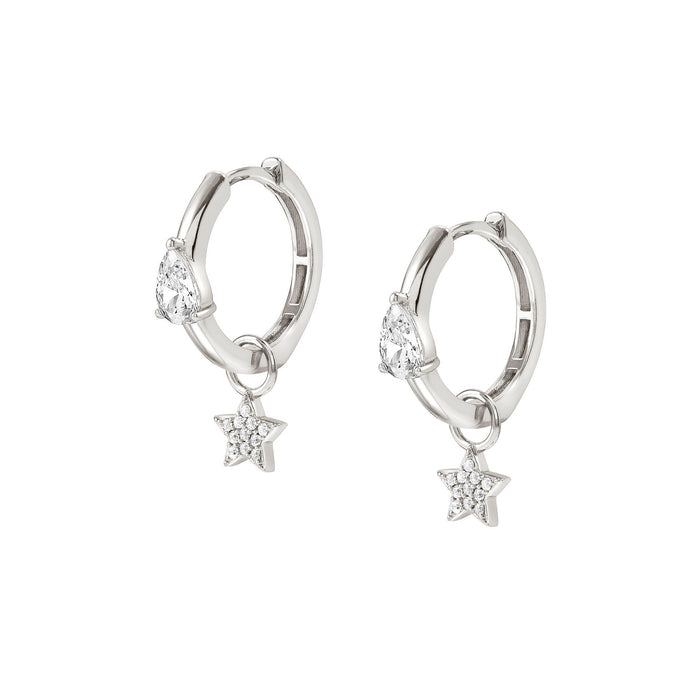 Nomination Lucentissima Cubic Zirconia Star Hoop Earrings