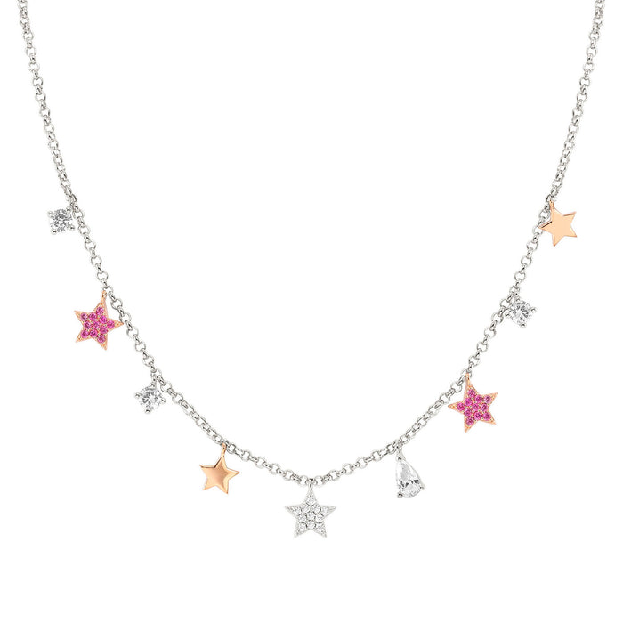 Nomination Lucentissima Coloured Star And Mixed Shape Pendant Cubic Zirconia Necklace