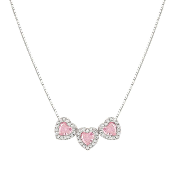 Nomination All My Love Pink Three Hearts Necklace