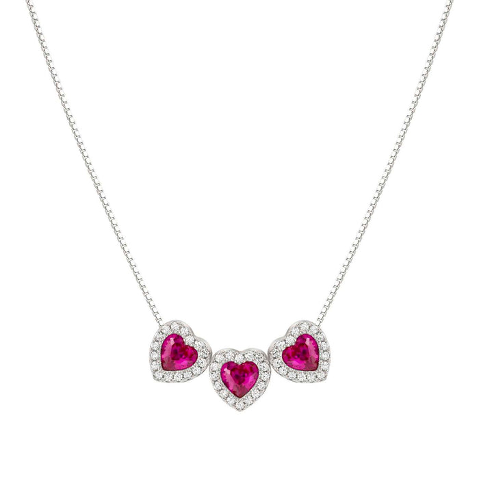 Nomination All My Love Red Three Hearts Necklace