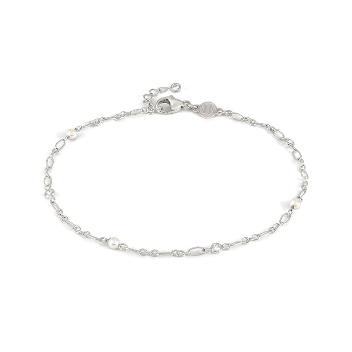 Nomination Sterling Silver With White Pearls Anklet