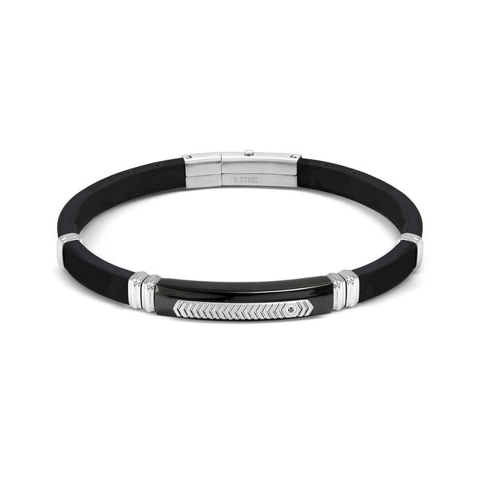 Nomination City Energy Stainless Steel And White Crystal Bracelet