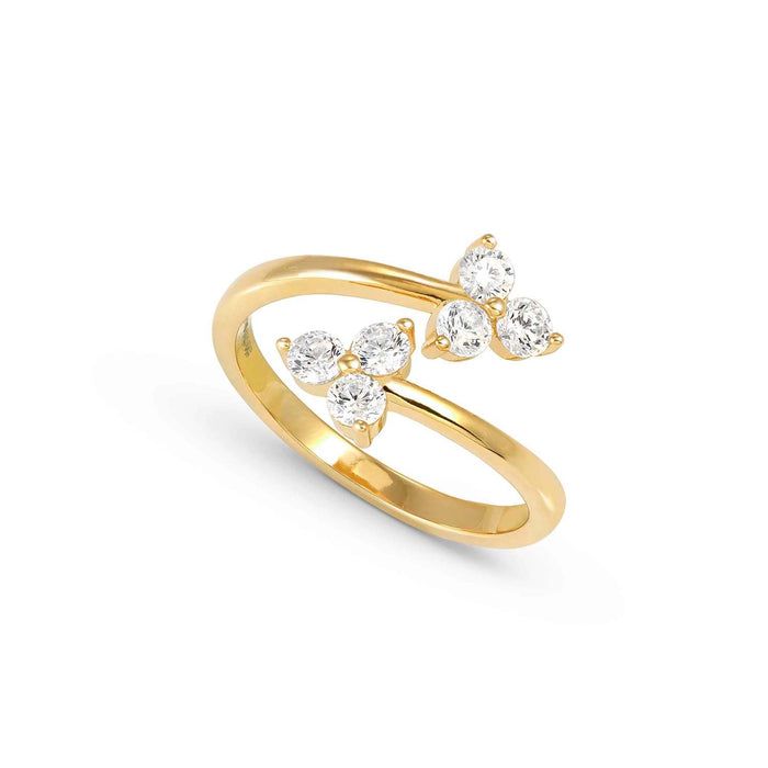 Nomination Life Bouquet With White Stone Gold Ring