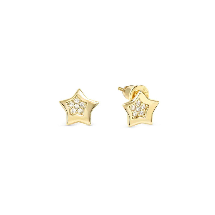 Nomination Petit Sparkle Star With White Stone Gold Earrings
