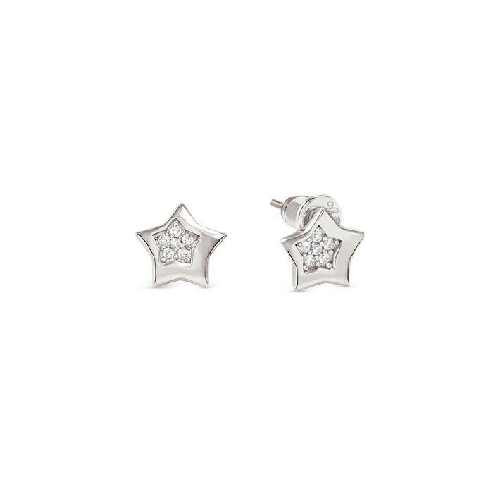Nomination Petit Sparkle Star With White Stone Silver Earrings