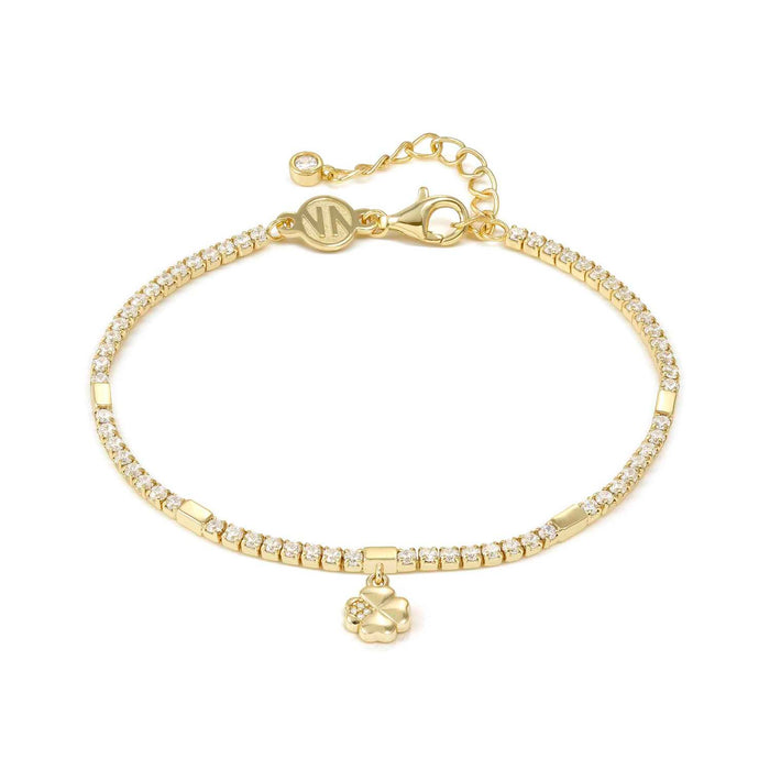 Nomination Petit Sparkle Four Leaf Clover With Crystal Gold Bracelet