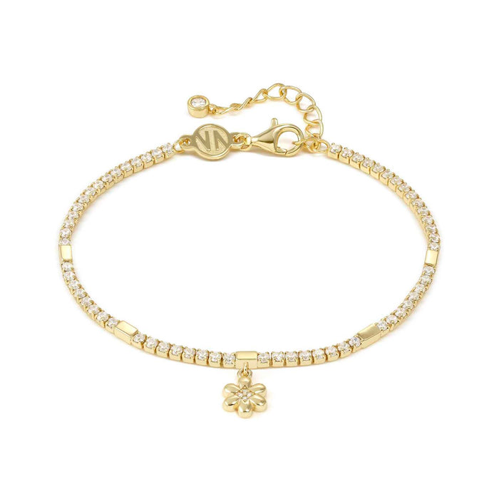 Nomination Petit Sparkle Flower With Crystal Gold Bracelet