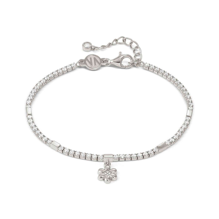 Nomination Petit Sparkle Flower With Crystal Silver Bracelet
