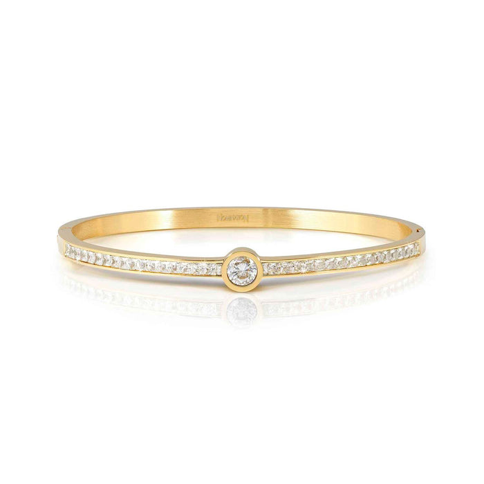 Nomination Pretty Bangles Rigid Bracelet White Stones Large Bracelet