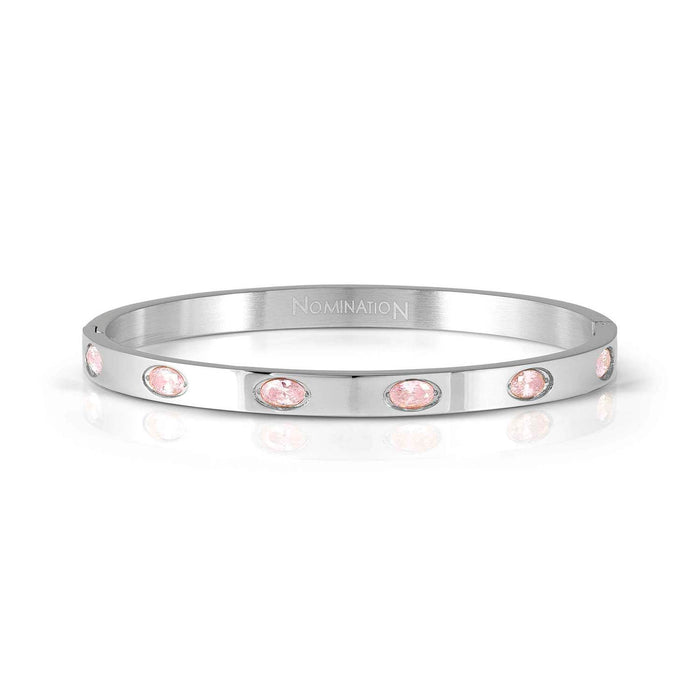 Nomination Pretty Bangles Rigid Bracelet Pink Stones Large Bracelet