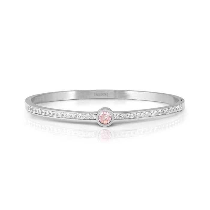 Nomination Pretty Bangles Central Pink Stone Small Bracelet