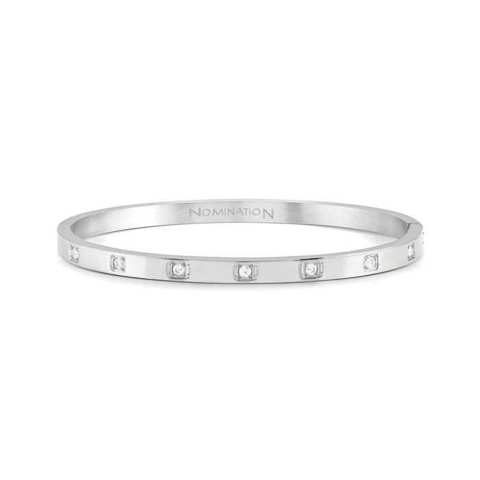 Nomination Pretty Bangles Rigid White Stone Bracelet Medium