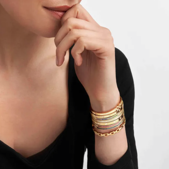 Nomination Pretty Bangles Rigid Bracelet White Stones Medium Bracelet