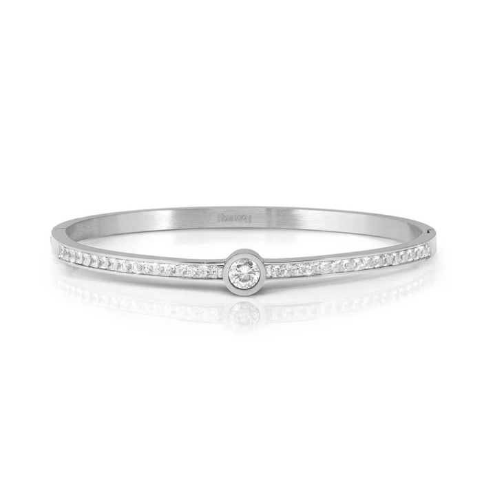 Nomination Pretty Bangles Central White Stone Large Bracelet
