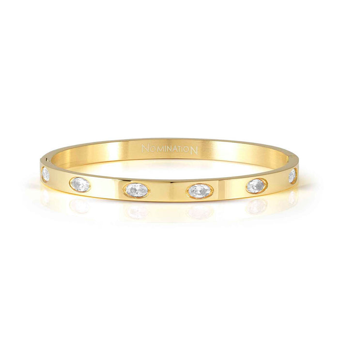 Nomination Pretty Bangles Rigid Bracelet White Stones Large Bracelet