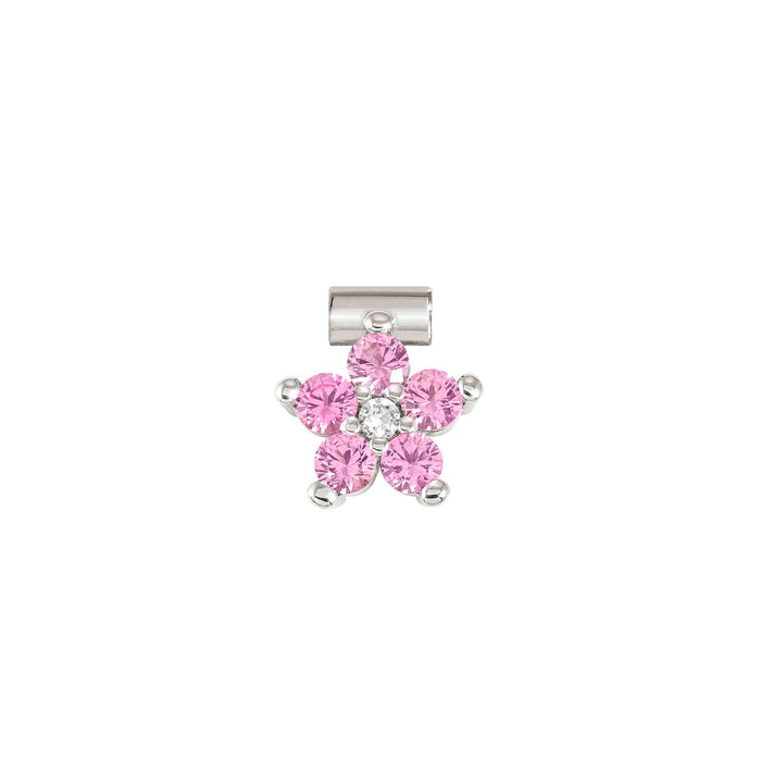 Nomination SeiMia Pink & White Cubic Zirconia Large Flower Pendant