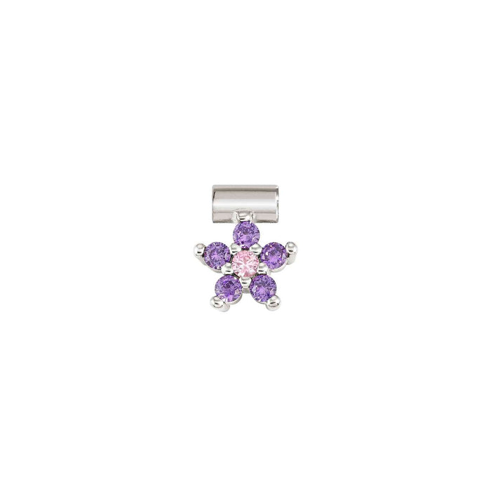 Nomination SeiMia Purple & Pink Cubic Zirconia Flower Pendant