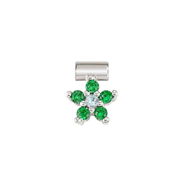 Nomination SeiMia Green & White Cubic Zirconia Flower Pendant