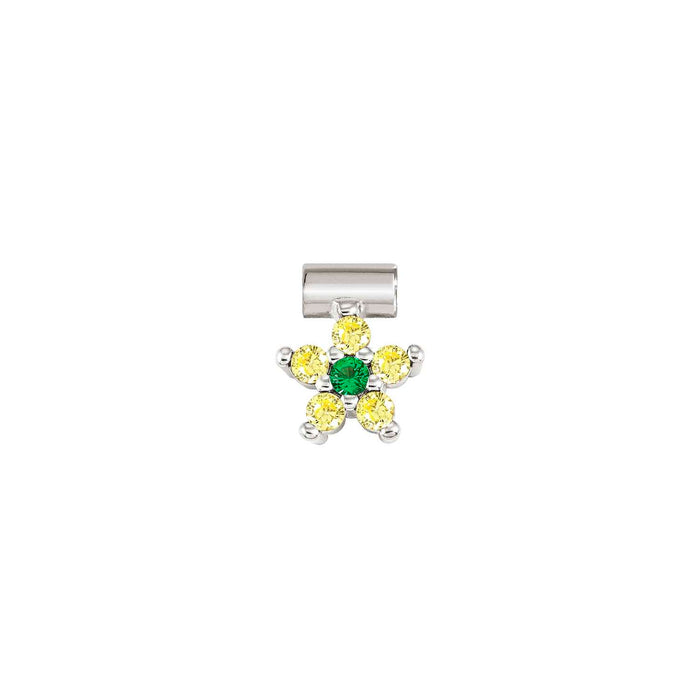 Nomination SeiMia Yellow & Green Cubic Zirconia Flower Pendant