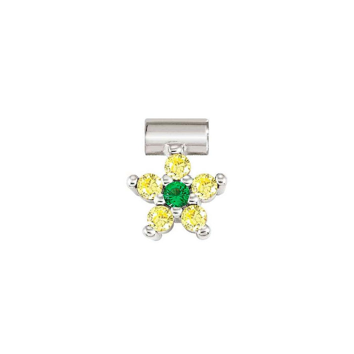 Nomination SeiMia Yellow & Green Cubic Zirconia Flower Pendant