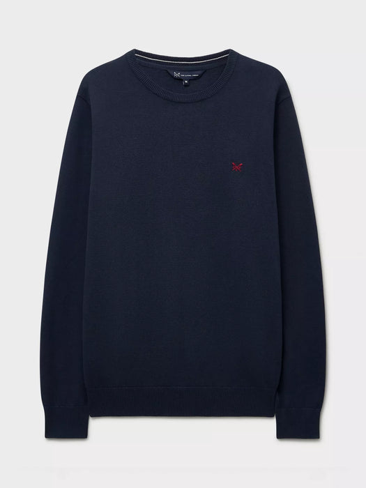 Crew Clothing Men's Organic Cotton Crew Neck Jumper In Charcoal Marl