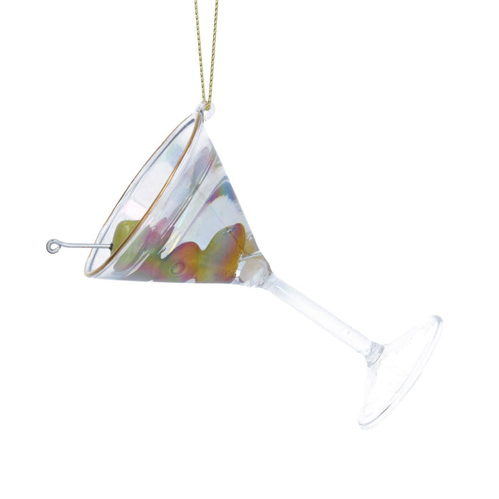 Gisela Graham Dirt Martini Glass Decoration