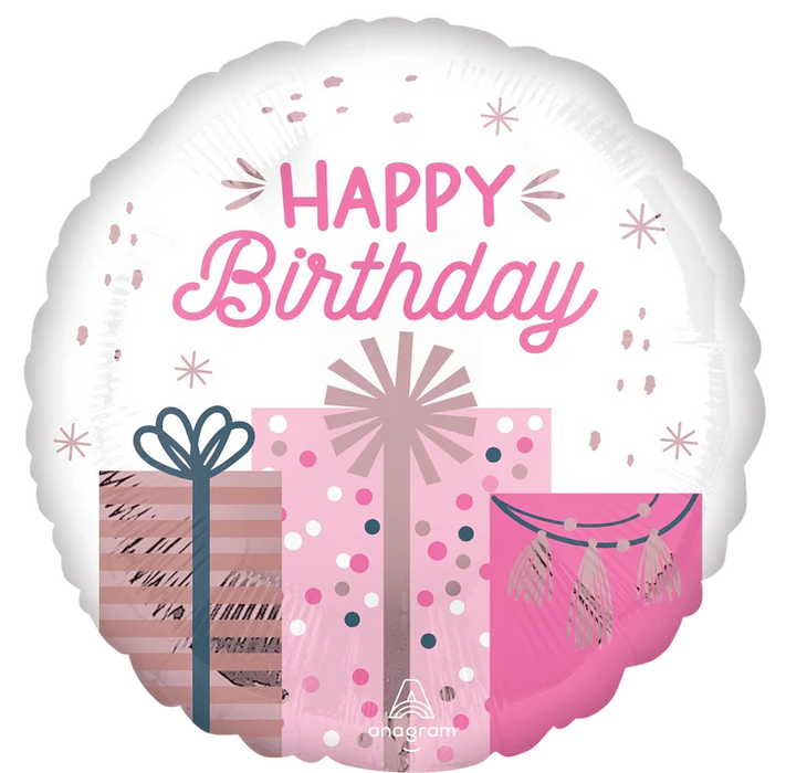 Jackson's Presents Happy Birthday Balloon 18"