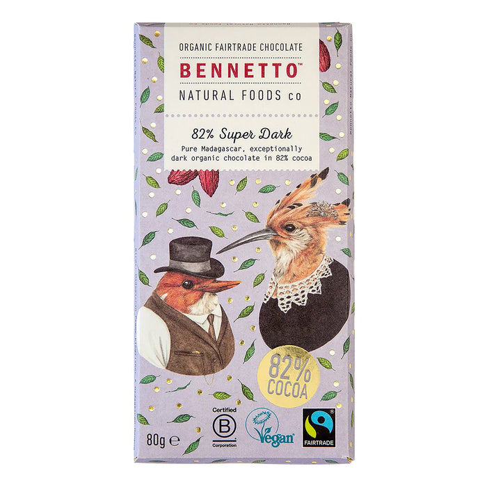 Bennetto 82% Super Dark Chocolate Bar