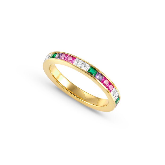Nomination Carismatica Mixed Stones Gold Eternity Ring