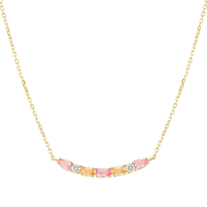 Nomination Colour Wave Aurora Edition With Pink Crystal Gold Necklace