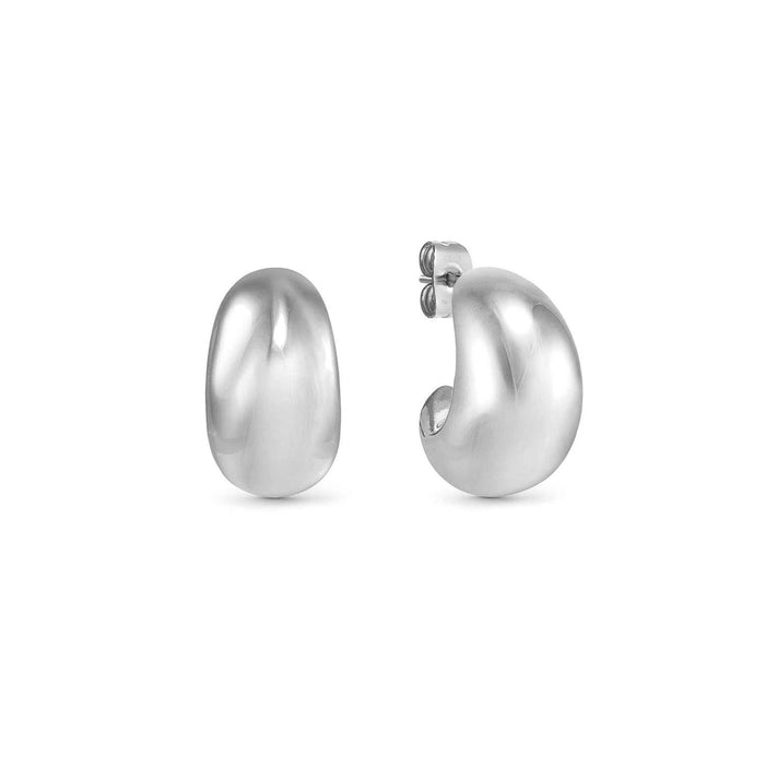 Nomination Ecclettica Small Moon Steel Earrings