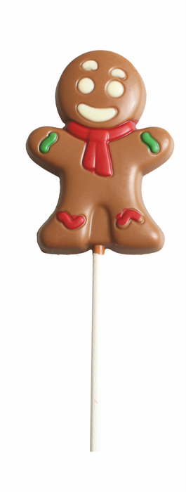 Bon Bon's Belgian Chocolate Christmas Gingerbread Man Lolly