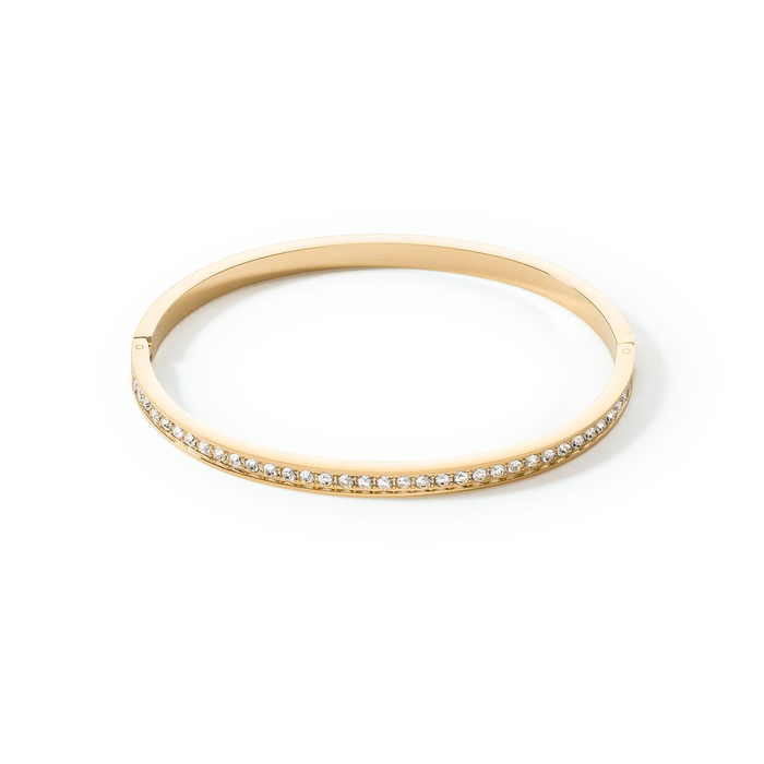 Coeur De Lion Stainless Steel & Crystals Gold Bracelet