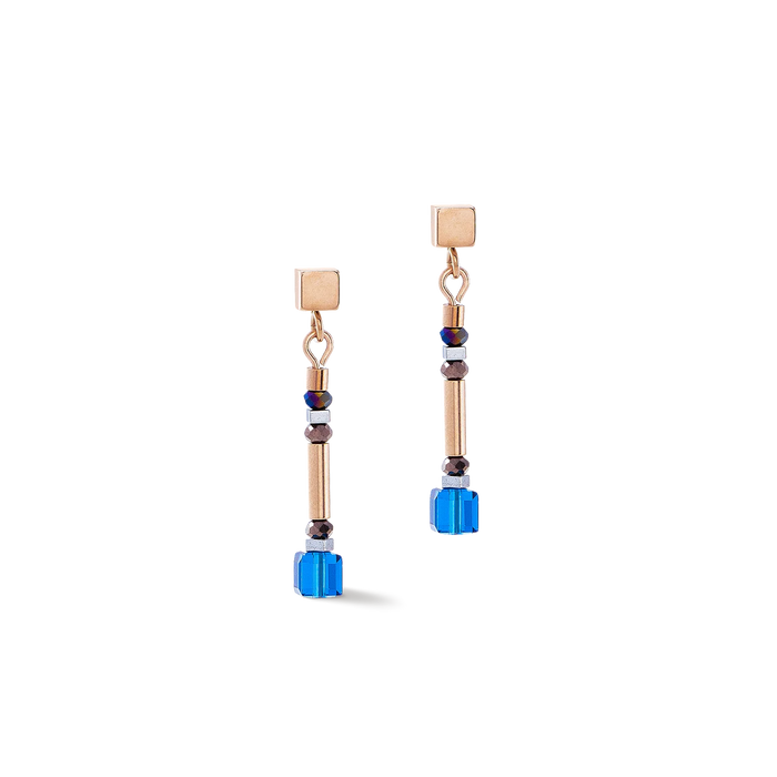 Coeur De Lion Cube Story Minimalistic Sparkling Multicolour Autumn Earrings