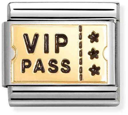 Nomination Classic Gold Plates VIP Pass Charm