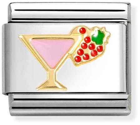 Nomination Classic Gold Pink Cocktail Charm
