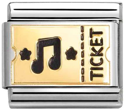 Nomination Classic Gold Plates Concert Ticket Charm