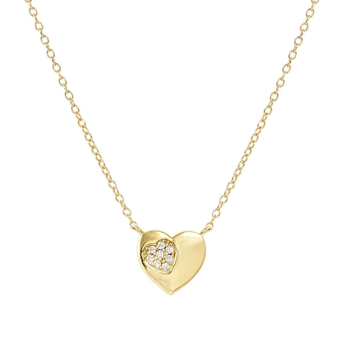 Nomination Petit Sparkle Heart With Crystal Gold Necklace