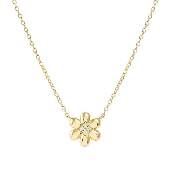 Nomination Petit Sparkle Flower With Crystal Gold Necklace