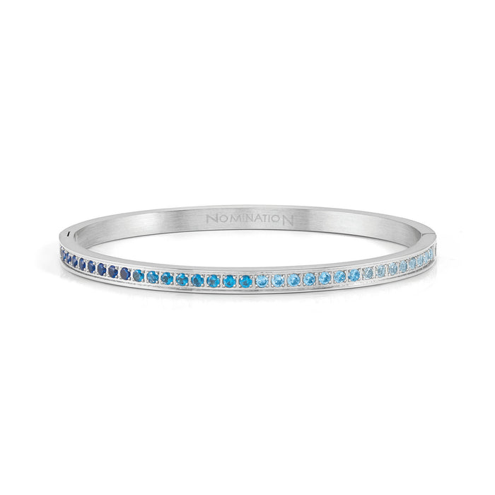 Nomination Pretty Bangles Silver With Blue Cubic Zirconia Bracelet