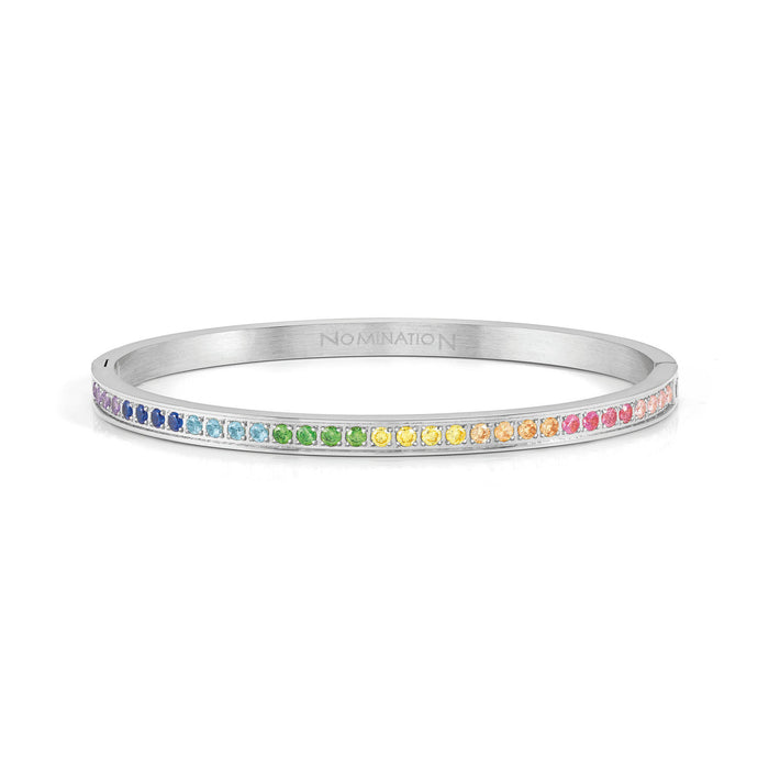 Nomination Pretty Bangles Silver With Multicoloured Cubic Zirconia Bracelet