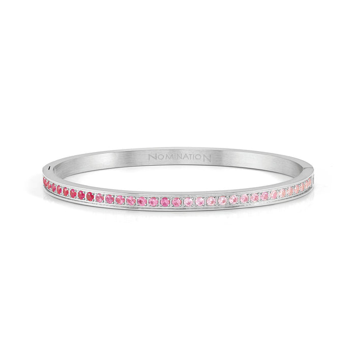 Nomination Pretty Bangles Silver With Pink Cubic Zirconia Bracelet