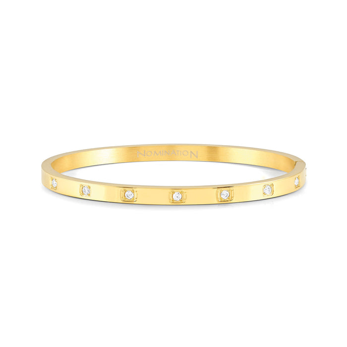 Nomination Pretty Bangles Gold With White Cubic Zirconia Bracelet