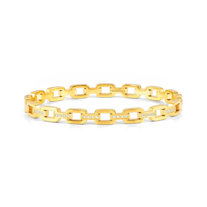 Nomination Pretty Bangles Gold Cubic Zirconia Rigid Chain Bracelet
